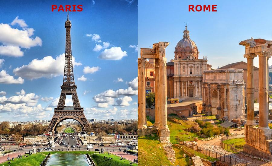 Рим париж. Париж или Рим. Париж Рим Лондон. Красивые здания Парижа и Рима.
